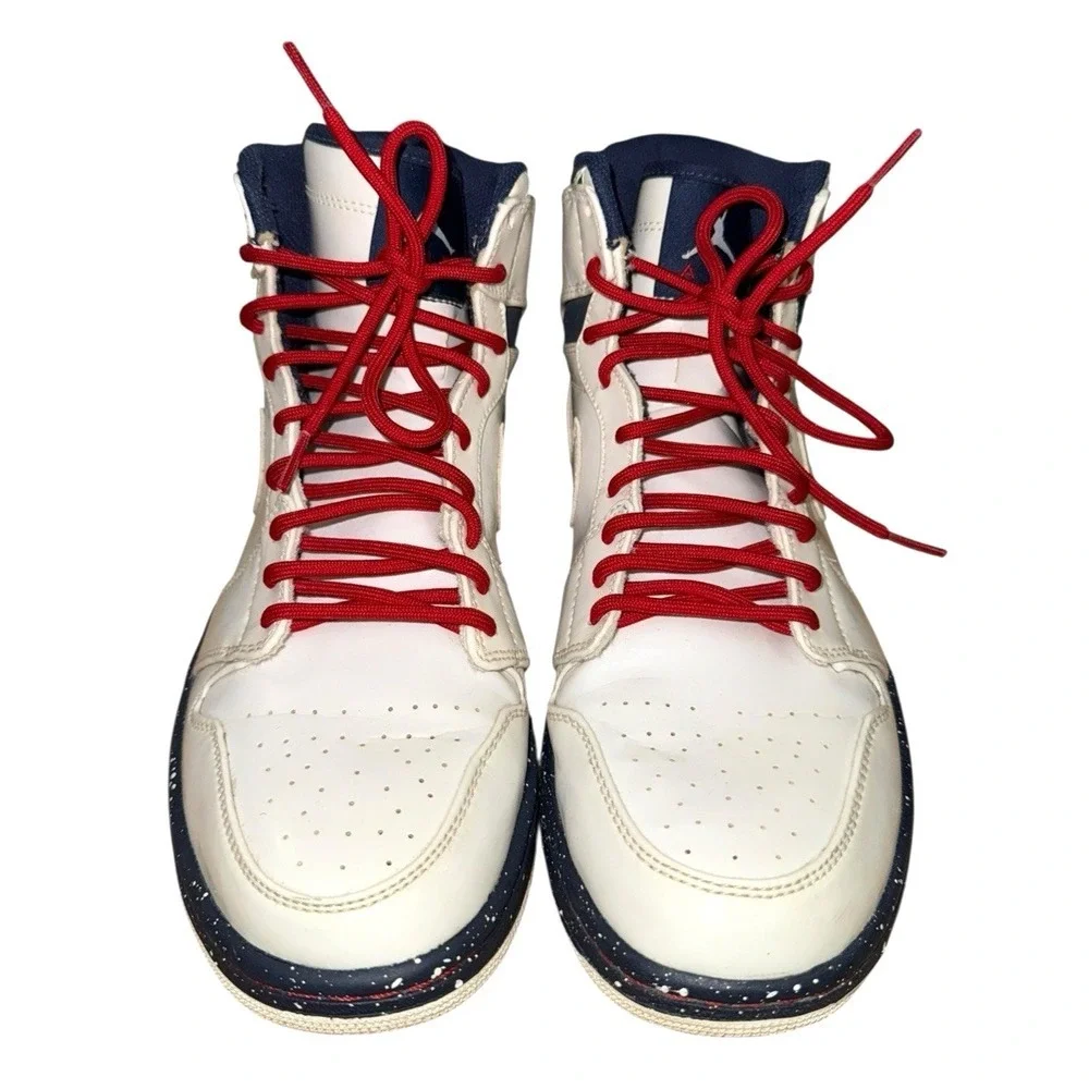 Nike Air Jordan 1 High Strap‎ Premier White Mens 10.5 Pre-Owned Shoes 375352-101